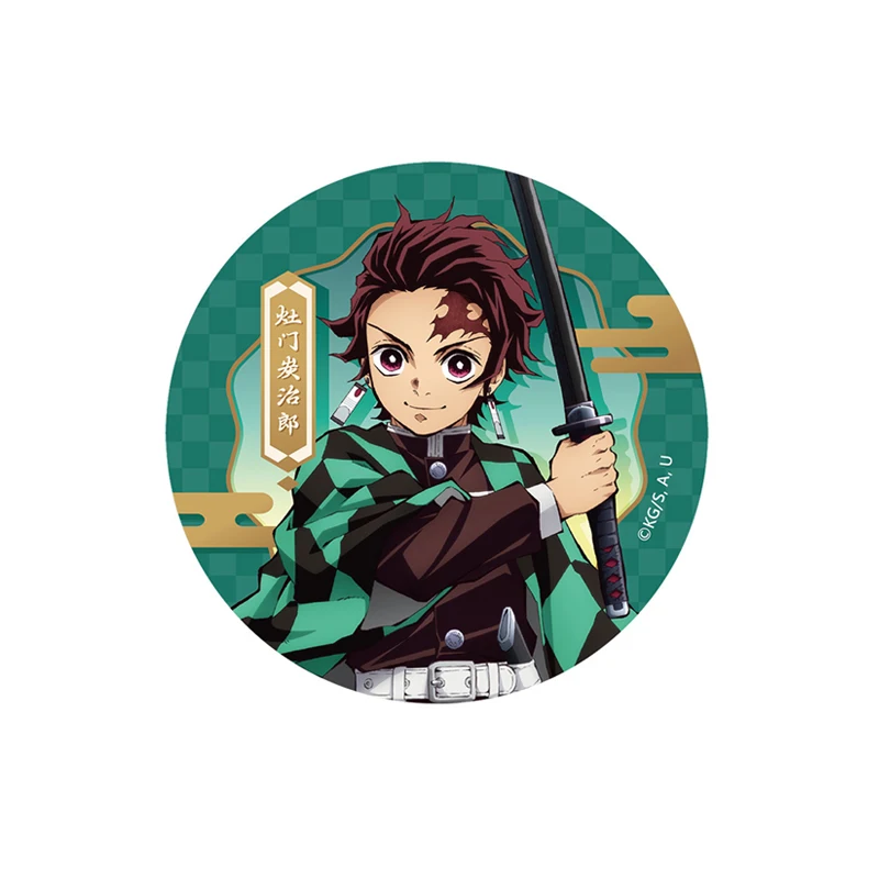 58mm Anime Demone Slayer Kimetsu no Yaiba Kanroji Mitsuri Uzui Tengen COSTUME Cosplay Distintivo Pin SPTE Spilla in banda stagnata ﻿   Prop Gilf