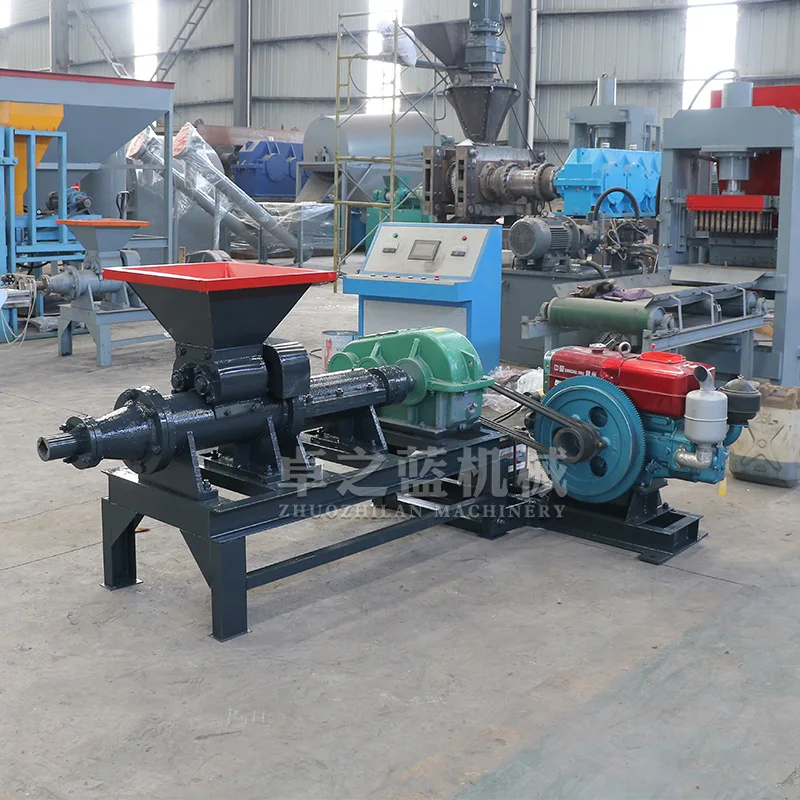 Production Line Carbon Rod Forming Machine Pulverized Coal Black Rod Manufacturing Machine With die sel Engine