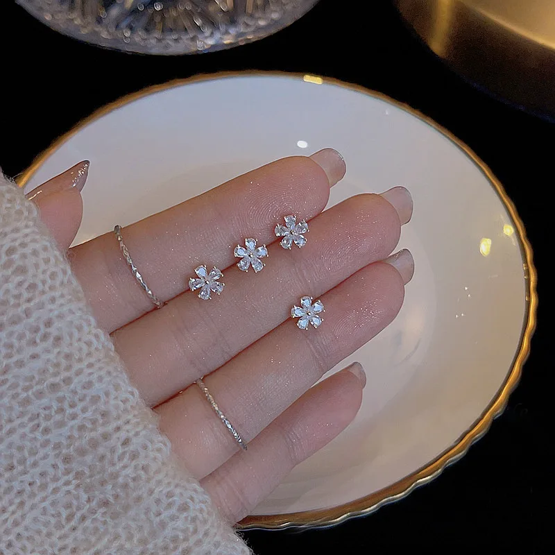 

Серьги-гвоздики из стерлингового серебра 925, серьги с цветами, аксессуары для вечеринок, ювелирные изделия, подарок