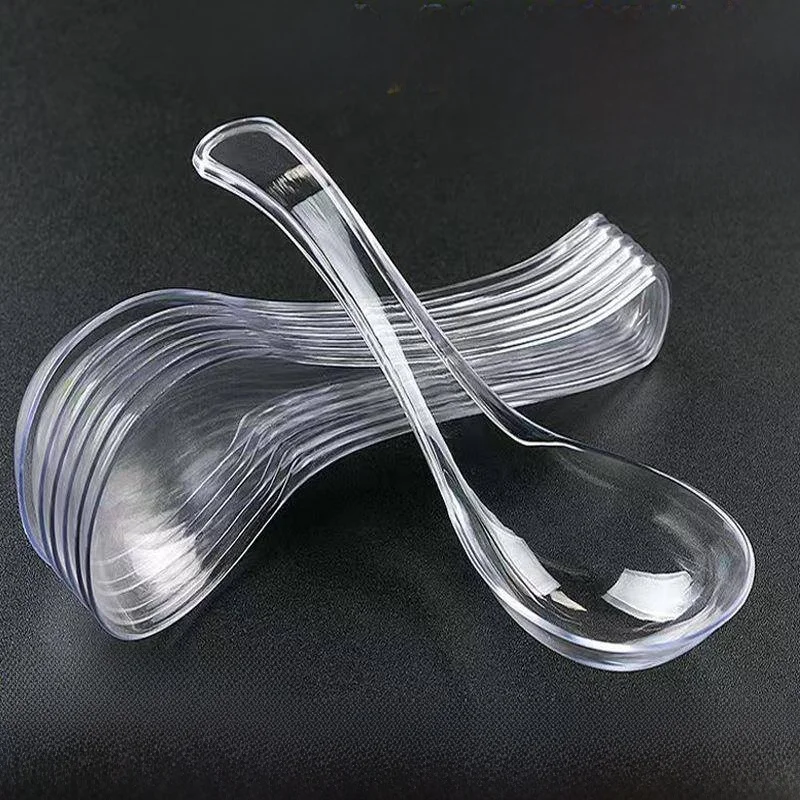 

Disposable Soup Spoon Individual Paaging Takeaway Food ade Plastic Spoon Bowl Set Eco-Friendly Tableware for Restaurant
