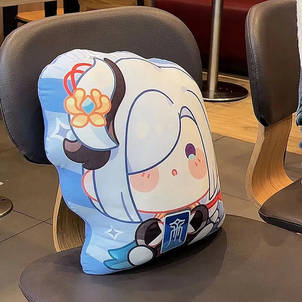 

Anime Genshin Impact Shenhe Cute Cotton Back Cushion Pillow Two-sided Sofa Give someone a gift Special-shaped