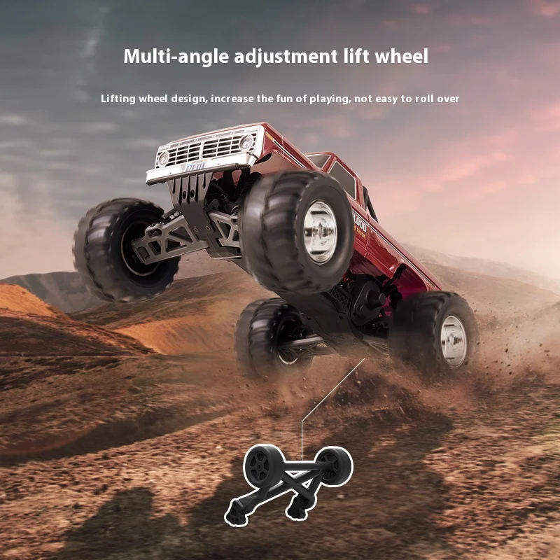 Fms 1/10 F100 Ford Pickup Truck Rtr Two Wheel Drive Remote Control Car Electric Climbing Car Off-Road Vehicle Toy Gift