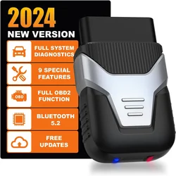 HUMZOR Z100-lector de código de coche, sistema completo, herramienta de diagnóstico, escáner BlueTooth V5.2 OBD2 con más de 9 funciones de reinicio/bidireccional
