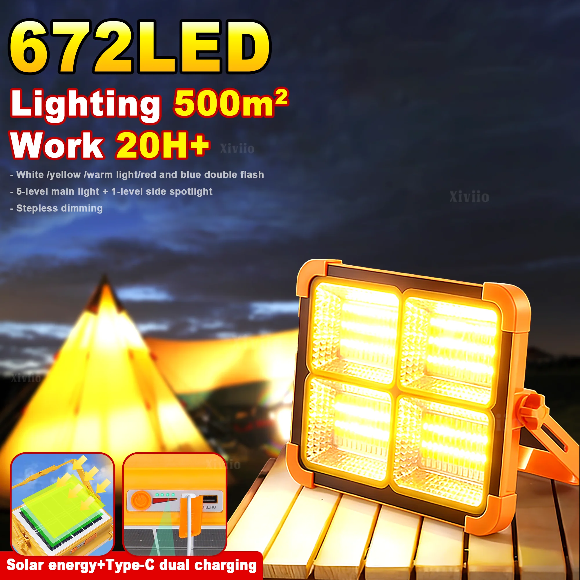 

Super Bright Outdoor Solar Lamp Ultra Powerful External Solarlight Rechargeable Solar Hanging Lantern Camping Fishing Decoration
