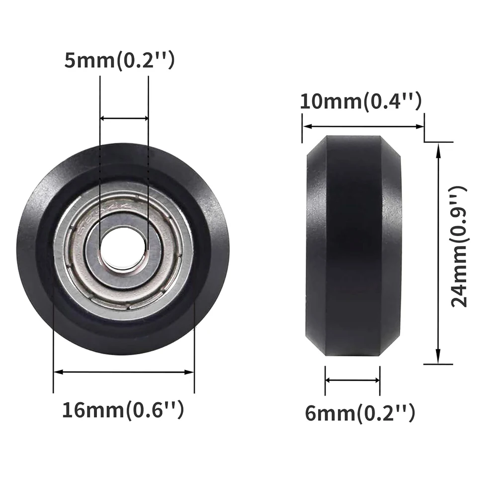 3Pcs 3D Printer POM Wheel Plastic Pulley 625zz Linear Bearing for Ender 3/Ender 3 V2/Ender 3 Pro/Ender 3 Max/Ender 5 Series/CR10