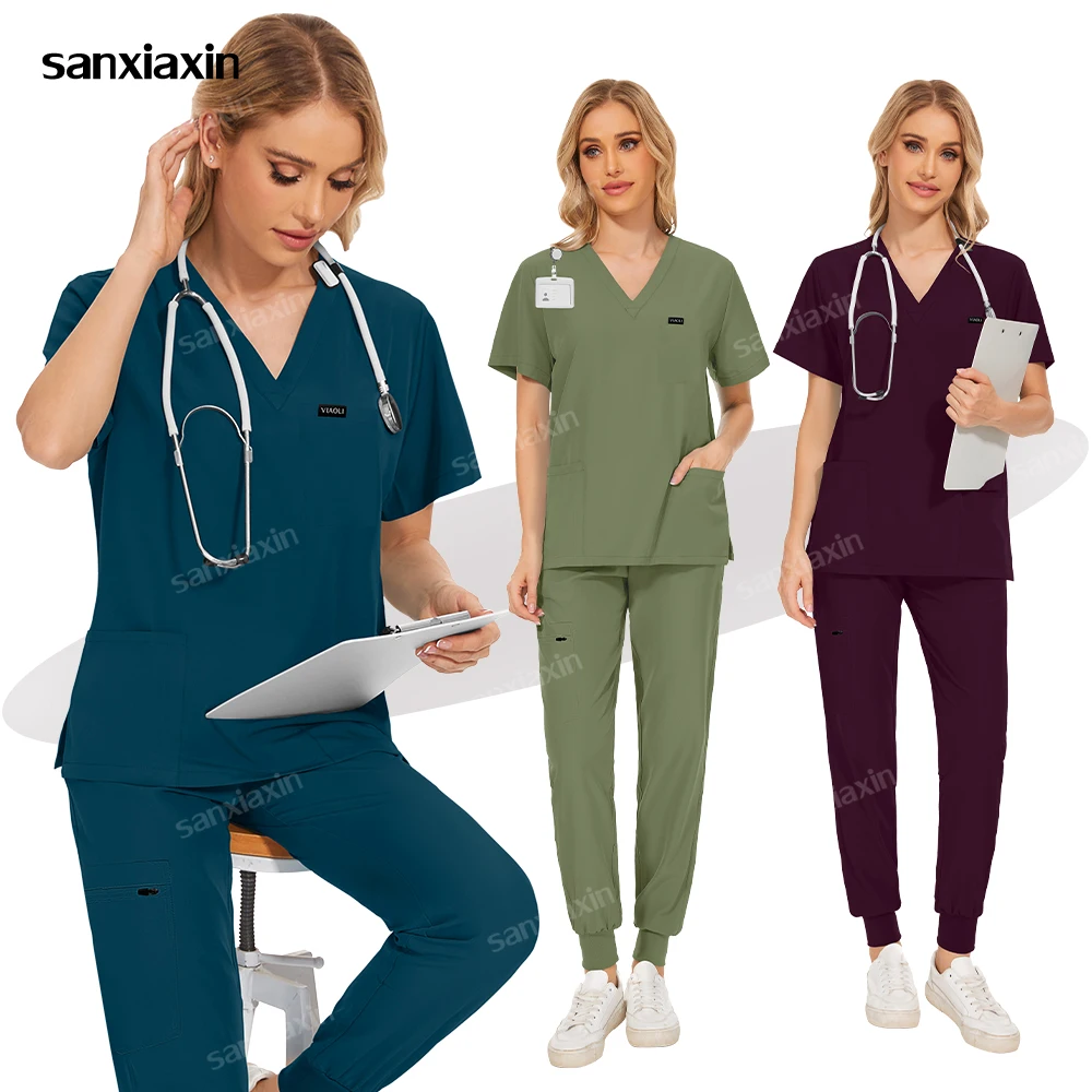 Uniformes médicos para sala de operaciones, conjunto de exfoliantes para trabajo hospitalario, suministros de enfermería, uniformes de enfermera, accesorios de cirugía Dental, venta al por mayor