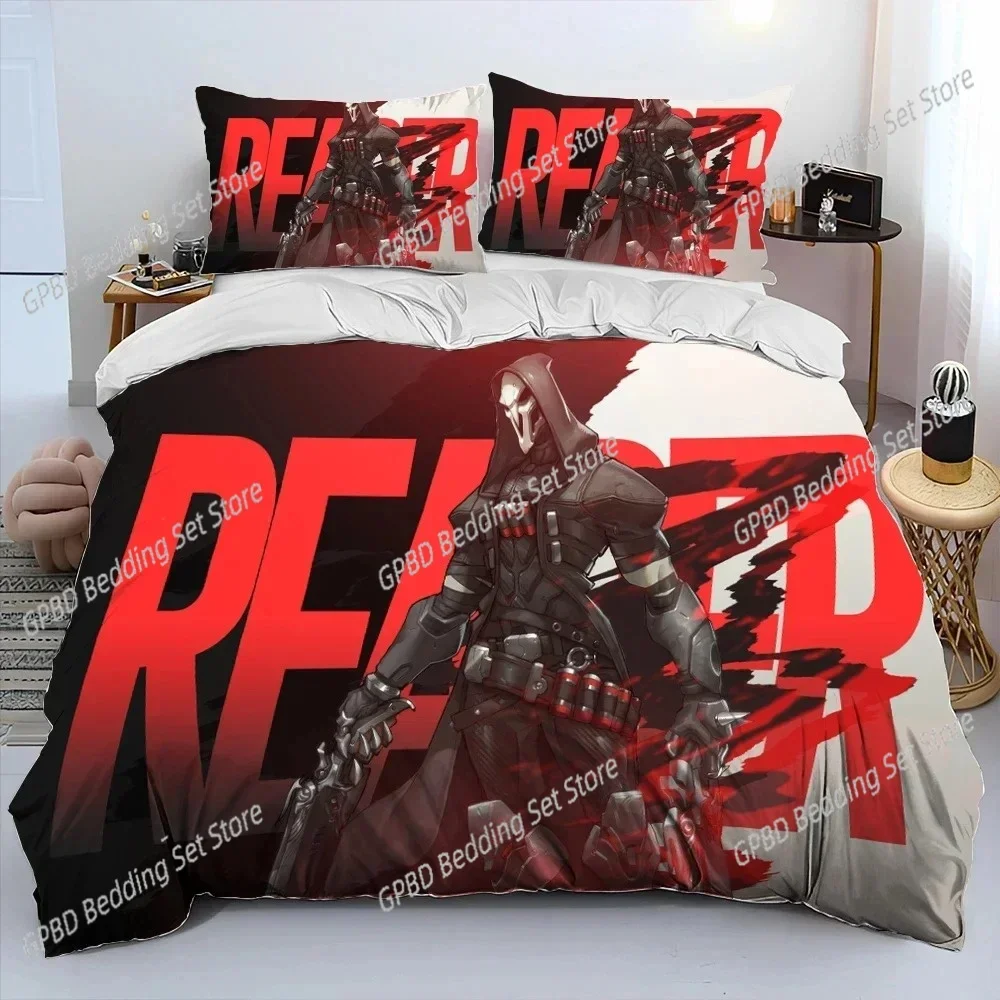 

OW Overwatch Game DVA 3D NEW Duvet Cover Pillowcase Bedding Set Adult Boy Girl Bedroom Decoration Children Single Double Large