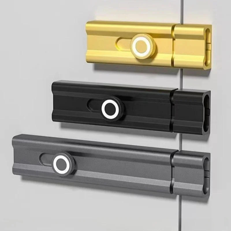 

Perforation-free aluminum alloy latch anti-theft door lock latch Bedroom bathroom latch simple anti-lock bolt