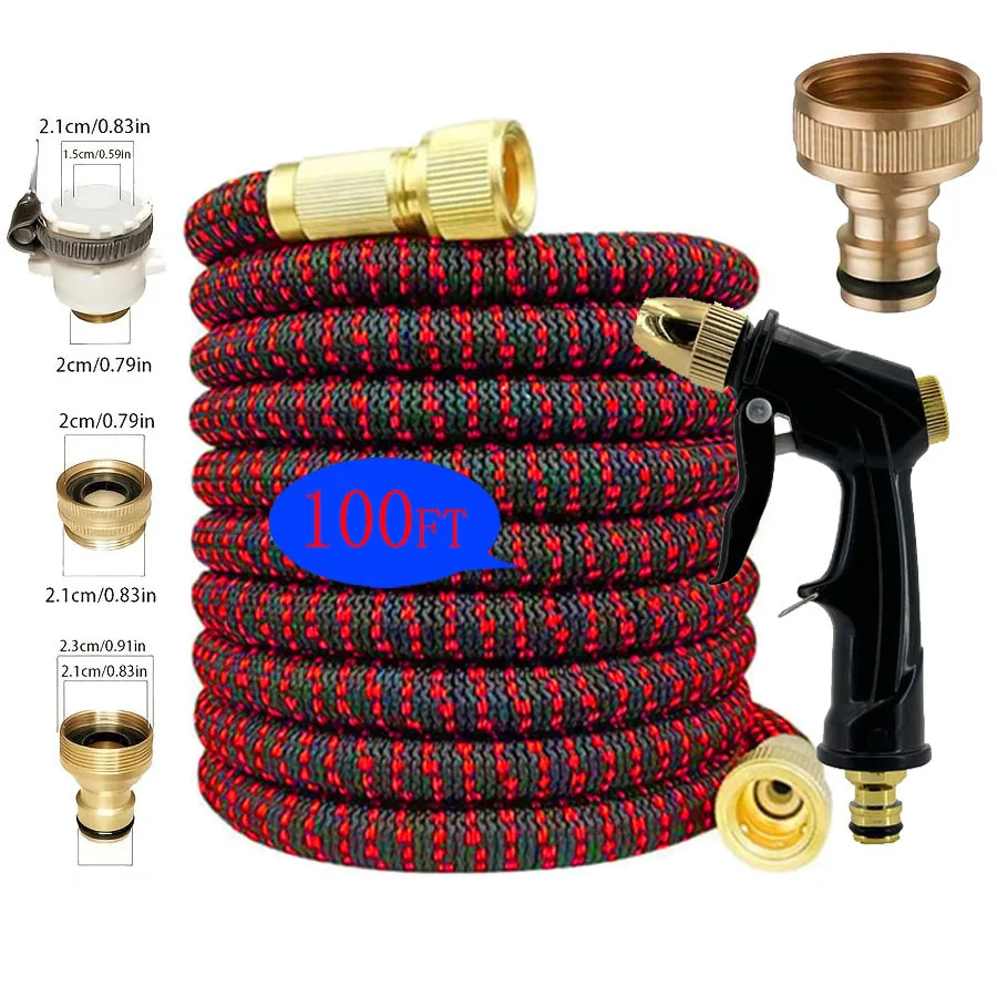 

25-100 ft widening garden valve, magic flexible irrigation hose for high pressure car washing, garden irrigation cleaning tools