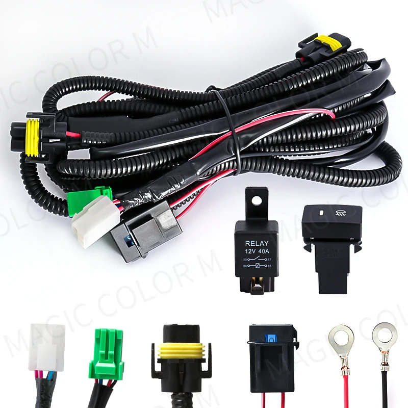 Fog Lights Wiring Harness Socket Switch Indicator LED for Toyota Nissan Honda Ford Suzuki Mitsubishi Kia Lexus Car Accessories