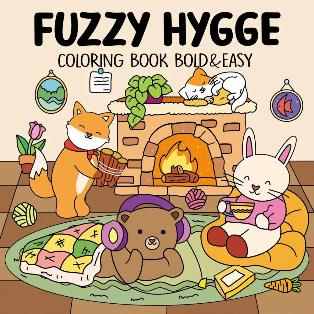 

Coloring Book For Adults And Teens Easter Christmas Birthday Cute fun coloring bookIn Cozy Moments For Relaxation Gift