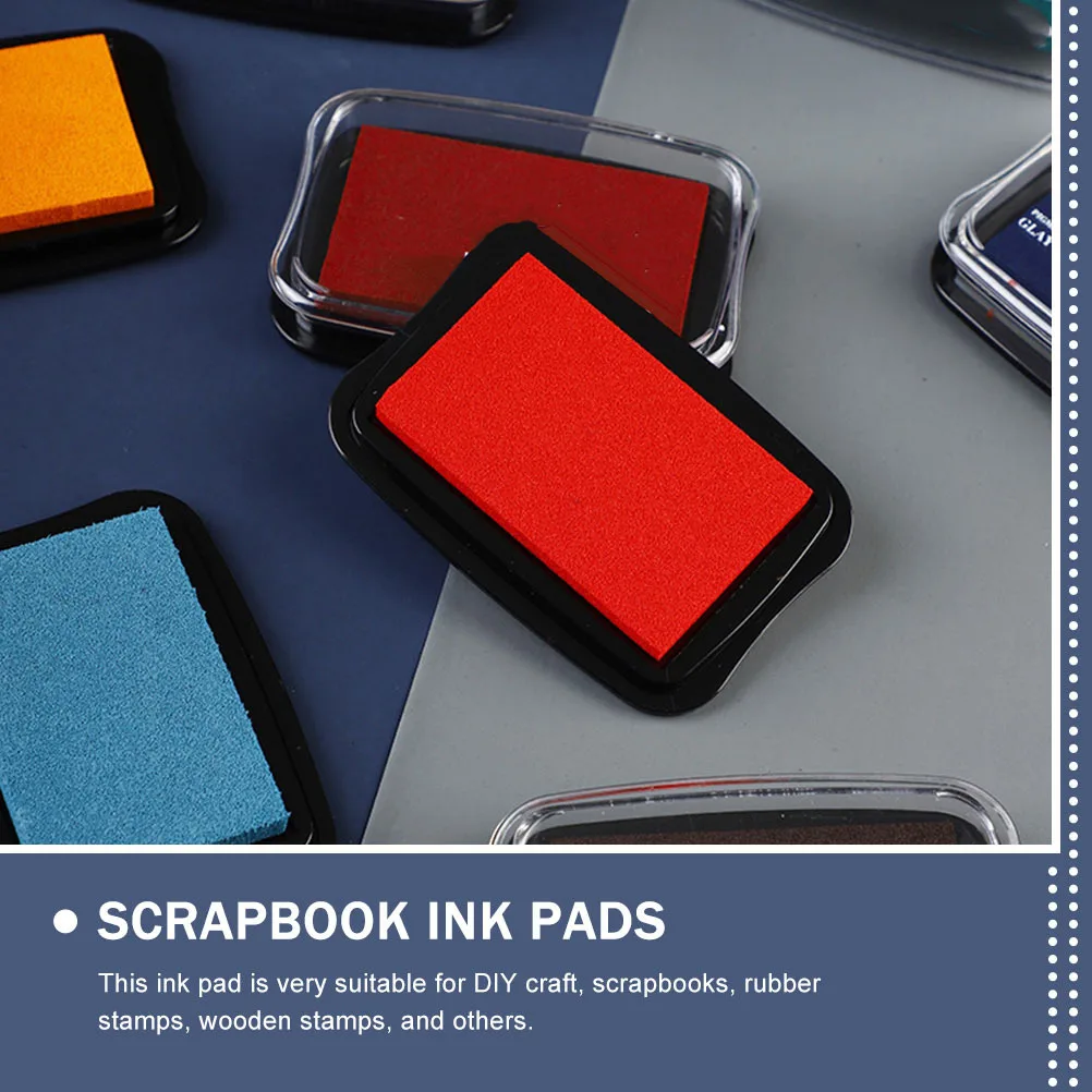 2 قطعة لوحة الحبر الأحمر الرجعية قابل للغسل الإسفنج المواد Diy بها بنفسك ختم سكرابوكينغ النسيج الخشب الحرفية مشاريع إصبع اللوحة الكتابة على الجدران #2