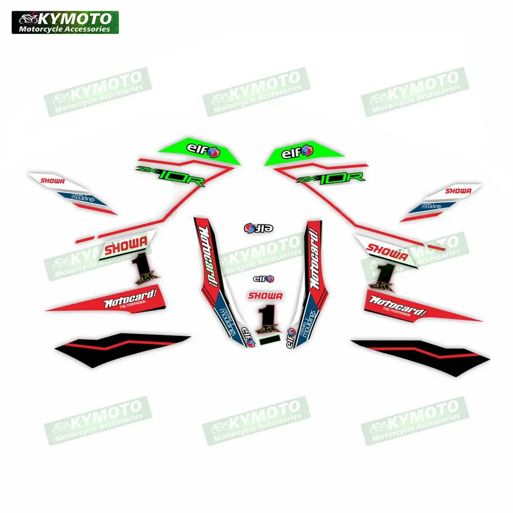 

Для ZX10R ZX-10R 2021 2022 2023 2024, аксессуары для гоночных мотоциклов, наклейка на обтекатель, наклейка на корпус, полный автомобильный светоотражающий комплект, украшение