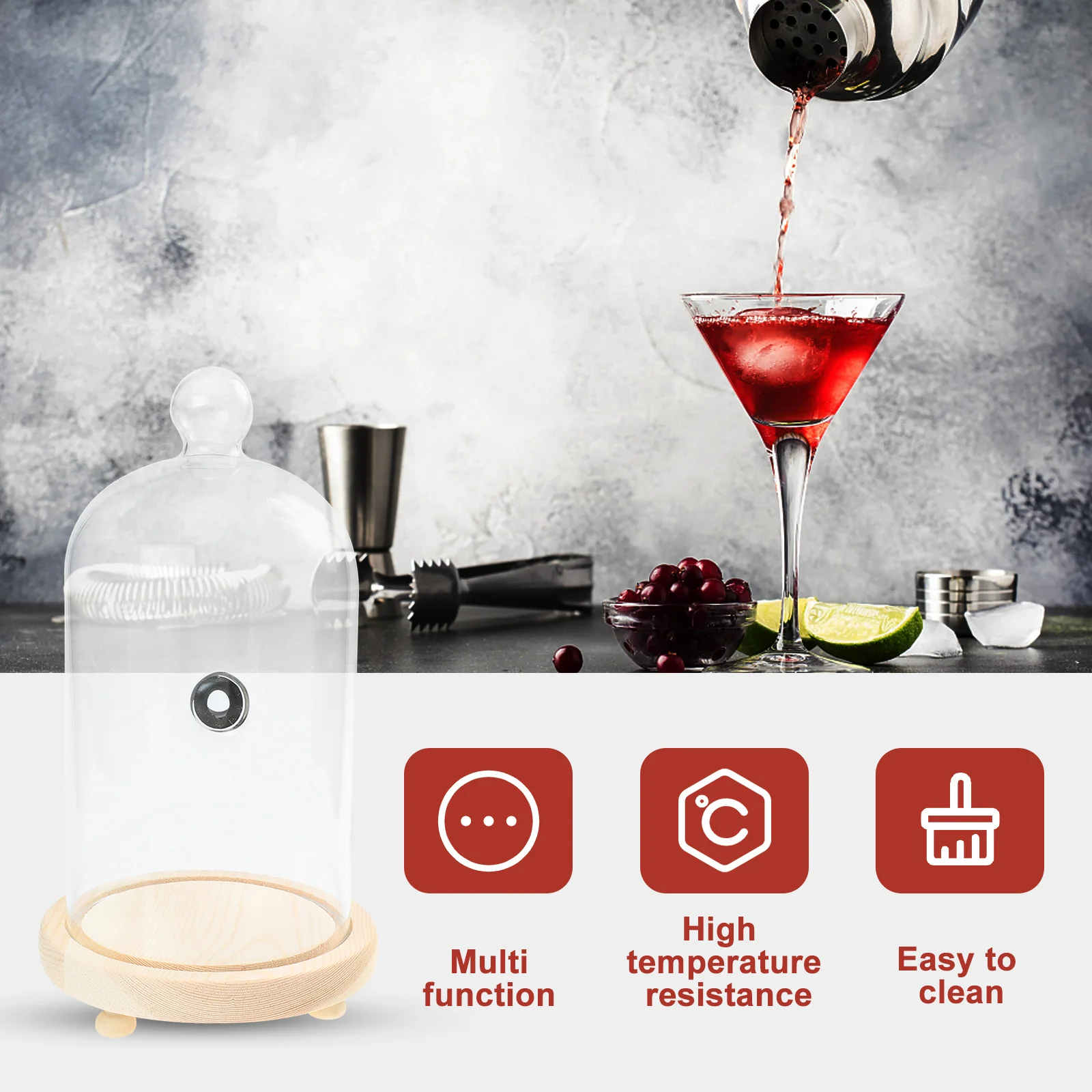 1 Zestaw Pokrywka do Gotowania Potraw Odporna na Ciepło Przezroczysta Pokrywa Ochronna na Desery i Ciasta do Kuchni Zachodniej Stabilna Ekspozycja na Stół