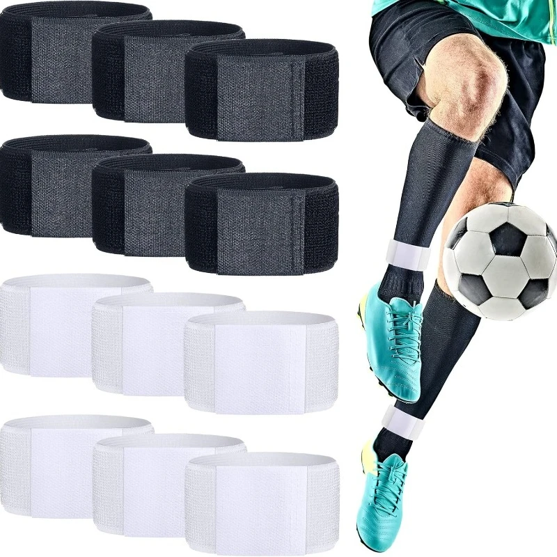 1Pair Anti-slip Shin Guards for Football Sports Leg StrapsShin Fixation Straps, Lightweight Ankle Pads for Running and Cycling