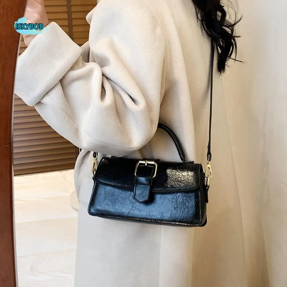 

Handbag Korean PU Crossbody Bag PU Leather Square Korean Underarm Bag Large Capacity Solid Color Women Shoulder Bag Women