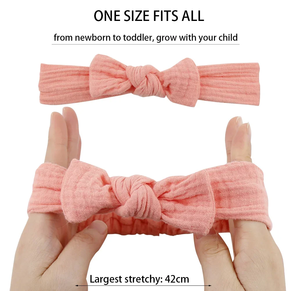 3-piece set of Muslim cotton and linen elastic headband, 3-piece set of baby rabbit ear headband, making girls look beautiful