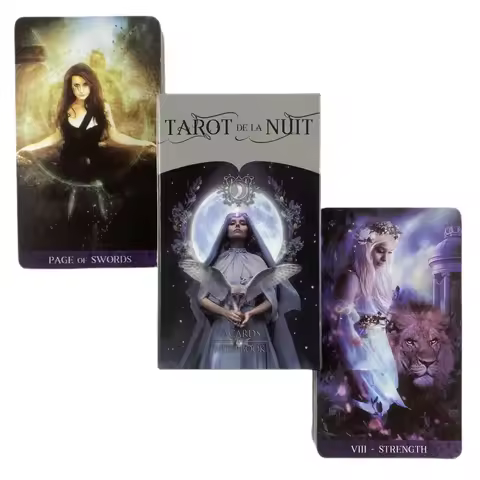 Tarot De La Nuit Full English Version PDF Guidebook Family Party Board Game Oracle Deck Cards