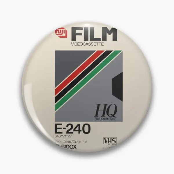 Vhs Film E 240 Hq لينة زر دبوس التلبيب دبوس الملابس هدية مجوهرات الأزياء شارة الإبداعية طوق ديكور لطيف مضحك عاشق المرأة قبعة