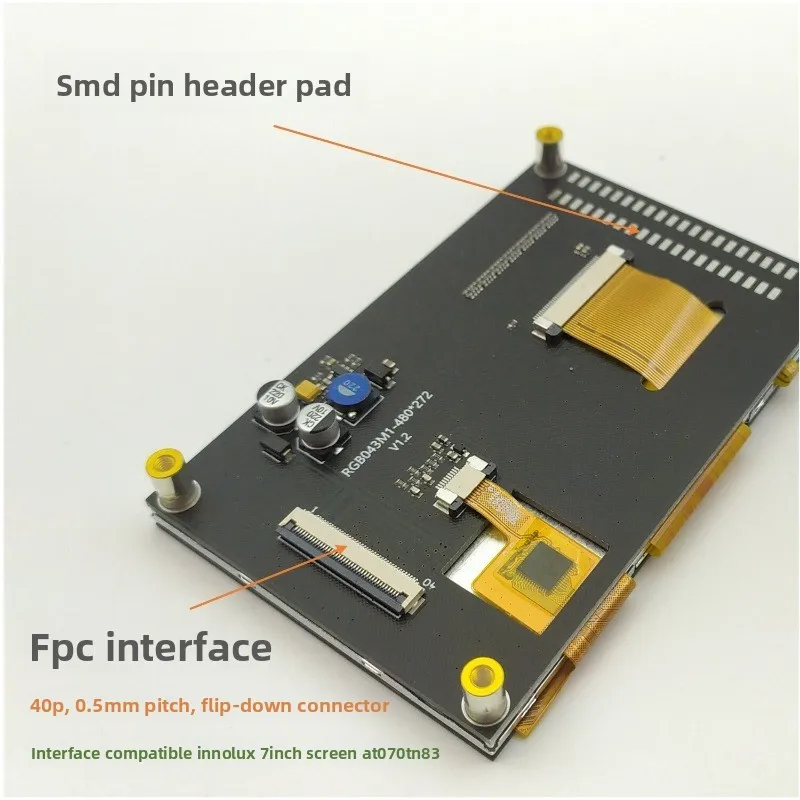 4.3-Inch TFT LCD screen RGB interface, MCU STM32 display module, capacitive touch screen