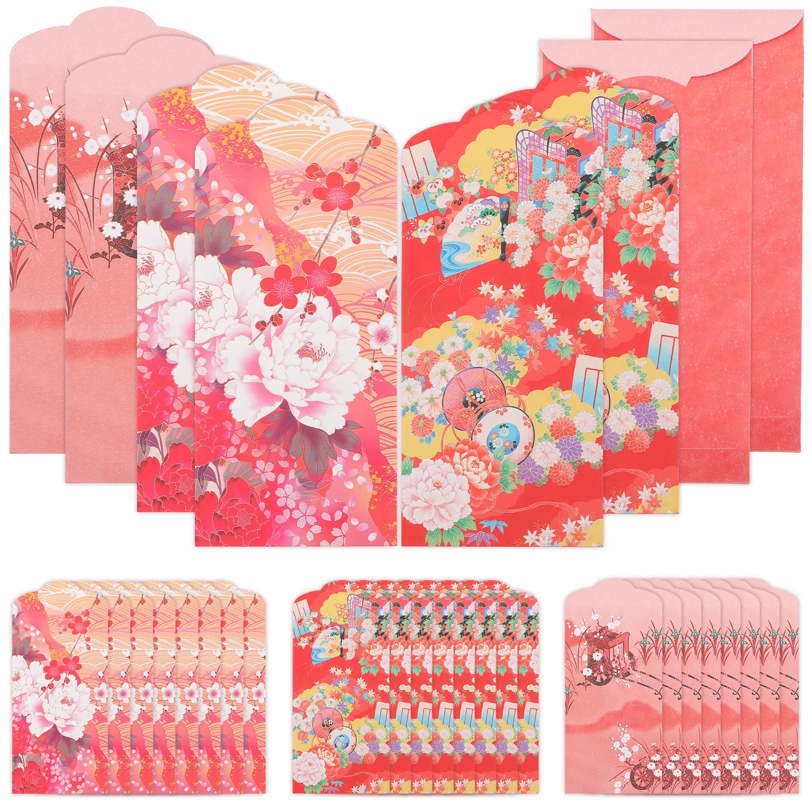 30pcs Red Envelopes Chinese New Year Money Pouches Gift Lucky Packets Holiday Wedding Party Decor Paper Envelope Printing