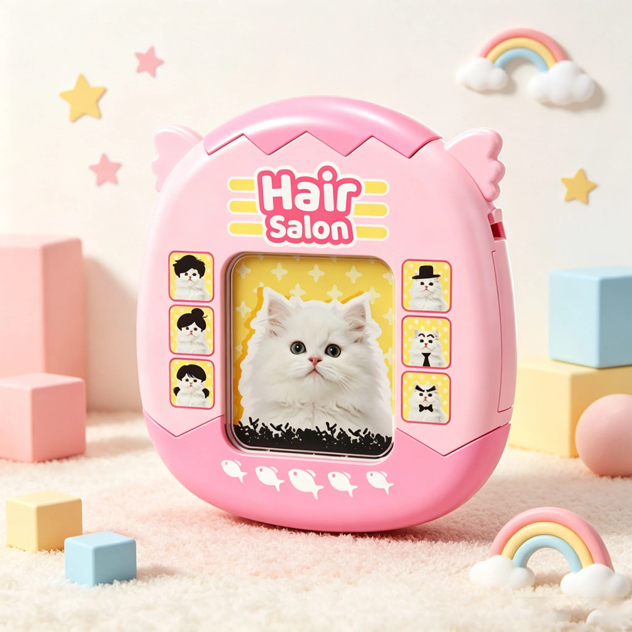 Mini DIY Hair Styling Drawing Board Funny Magnetic Drawing Painting Board Mini Painting Board Steel Bead Cat Styling Pendant