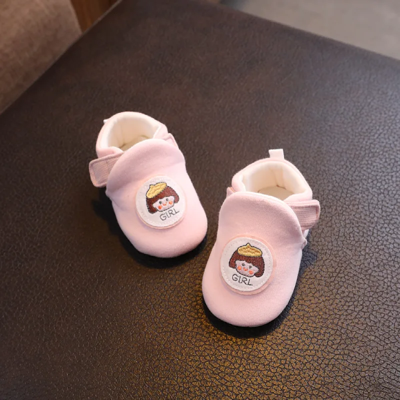 Baby Girl Boy Cartoon Flats Infant Cotton Cloth Walker Crib Shoes for Party Festival Baby Shower