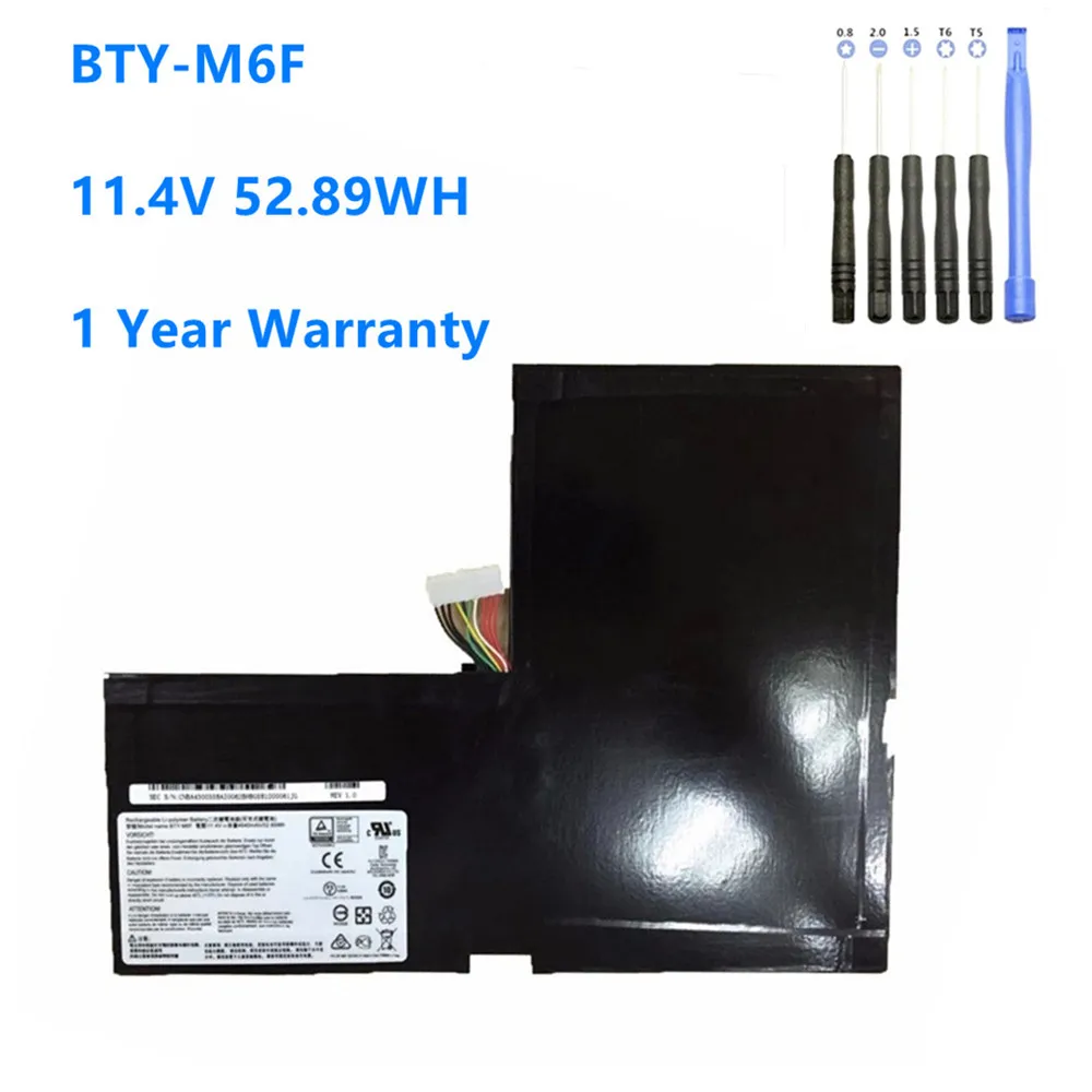 

BTY-M6F Аккумулятор для ноутбука MSI GS60 2PL 2QE 6QE 6QC MS-16H2 аккумулятор 11,4 в 52.89WH/4640mAh