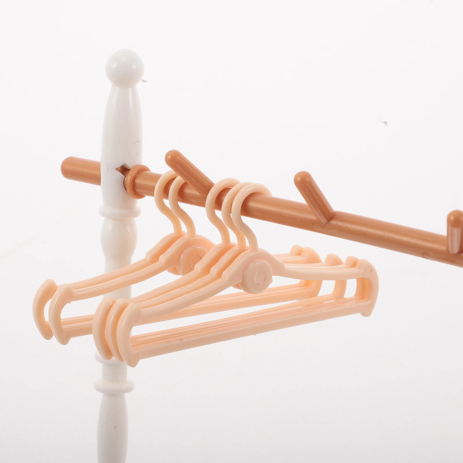 1 set 1 Set Miniature Dollhouse Accessories Mini Shoe Cabinet With Clothes Hanger Rack Realistic Simulation Furniture For Kids