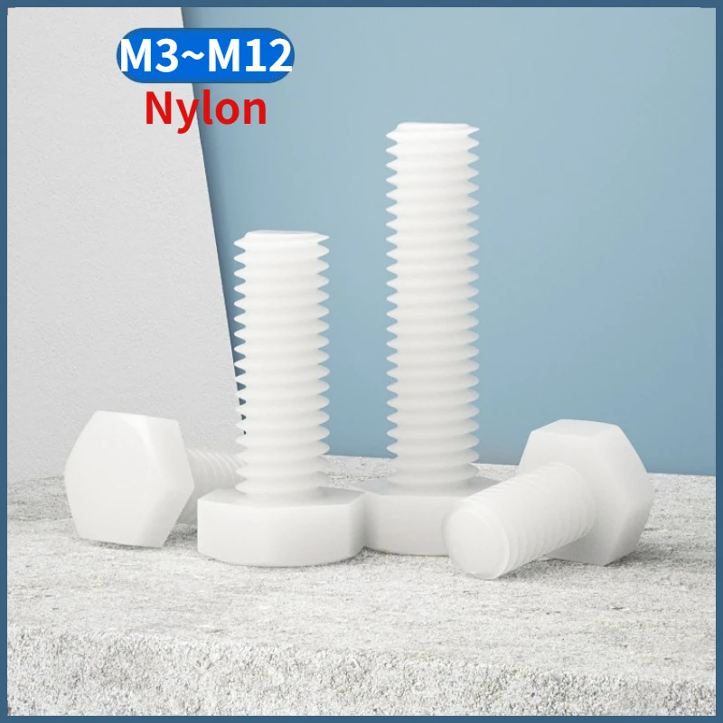 M3 M4 M5 M6 M8 M10 M12 الأبيض النايلون الخارجي عرافة رئيس مسامير البلاستيك مسدس البراغي لاستخدام عزل الحرارة/الكهرباء #1