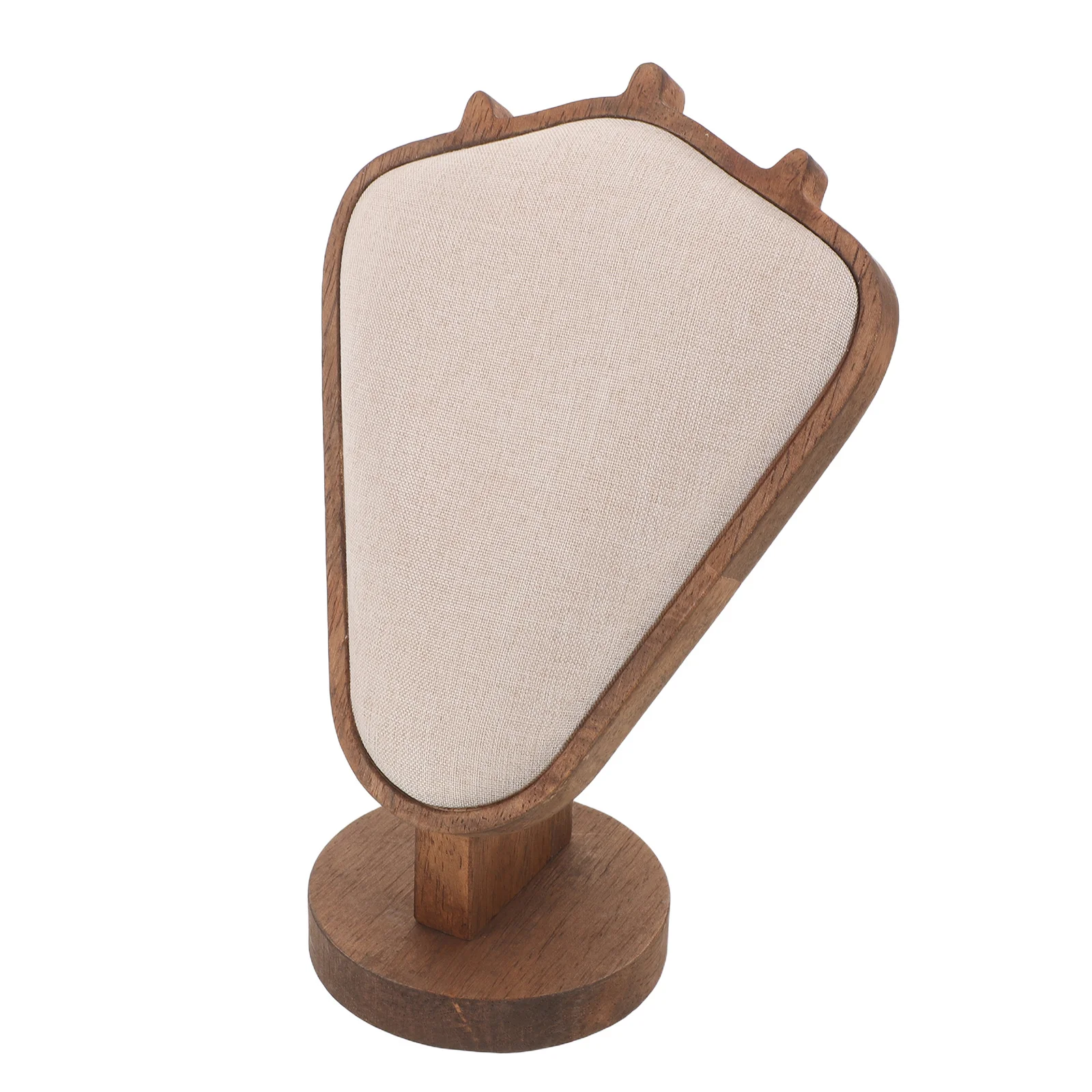 

Wood Necklace Display Stand Walnut Color Solid Wood Jewelry Bust Holder for Selling Necklace Organizer Jewelry Display Rack
