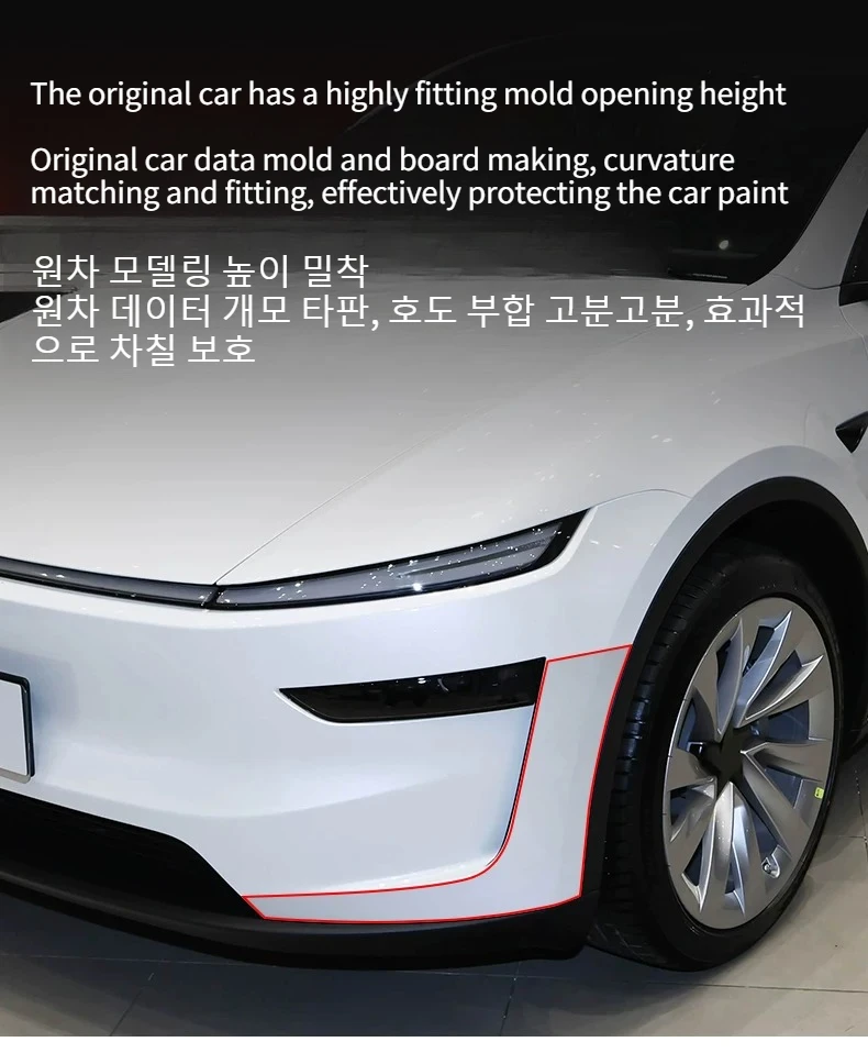 Für Tesla Model YL 6-Sitzer Frontstoßstangen-Schutzfolie Türkratzfeste Folie Neues Modell YL TPU Heckstoßstangen-Transparentfolie – Detail 3