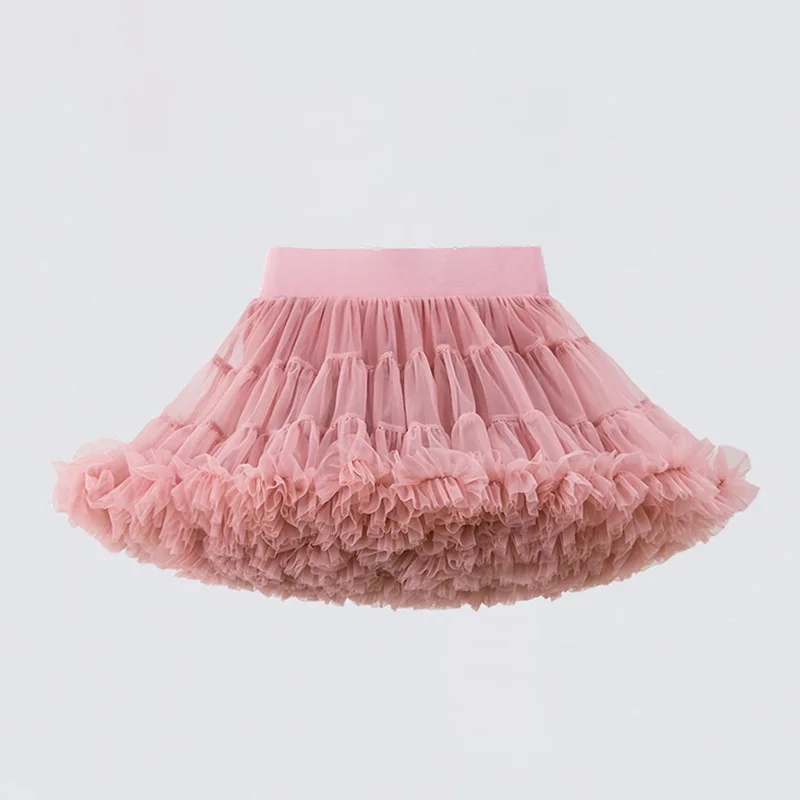 New Children Girls Ruffle collar Long-sleeved T-shirt + Tutu Skirt Summer Ruffled Fluffy Tulle Skirt 2Pcs Clothing Sets W-S1038