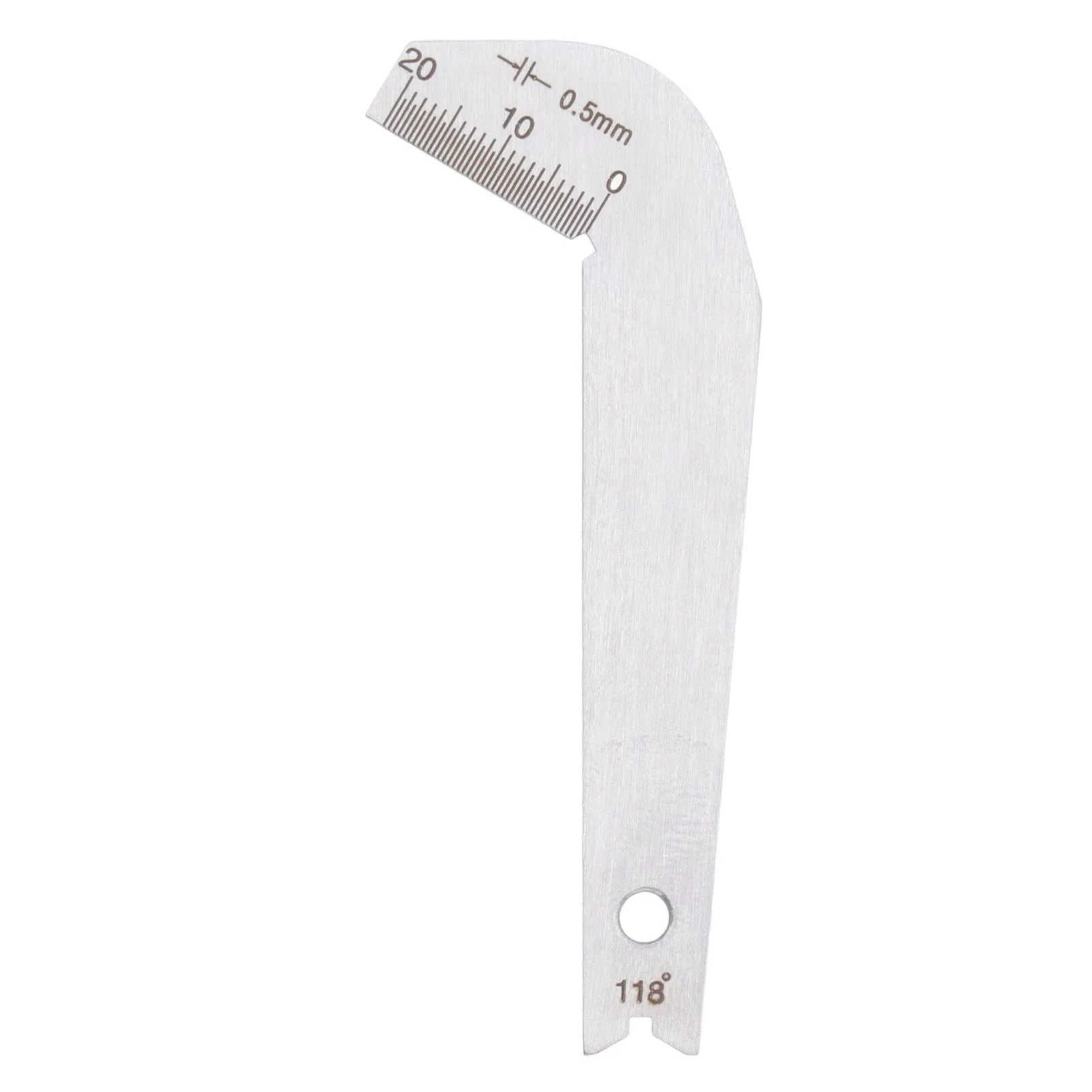 Drill Bit Sharpening Gauge Stainless Steel 0.5mm Accurate 118° Angle Drill Sharping Tool Stainless Steel Drill Bits Gage