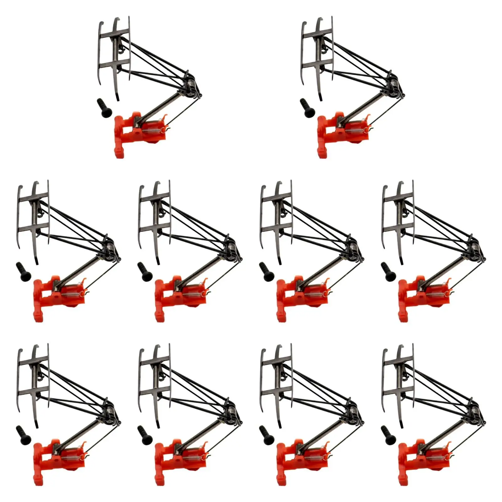 10x 1:87 Arm Pantographs Bow Train Arm Bow, Sturdy Replaces Parts Metal Upgrade