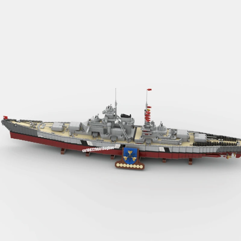 NEW 9544PCS WW2 Military MOC Bismarck heavy cruiser battleship Model DIY creative ideas high-tech Child Toy birthday Gift blocks