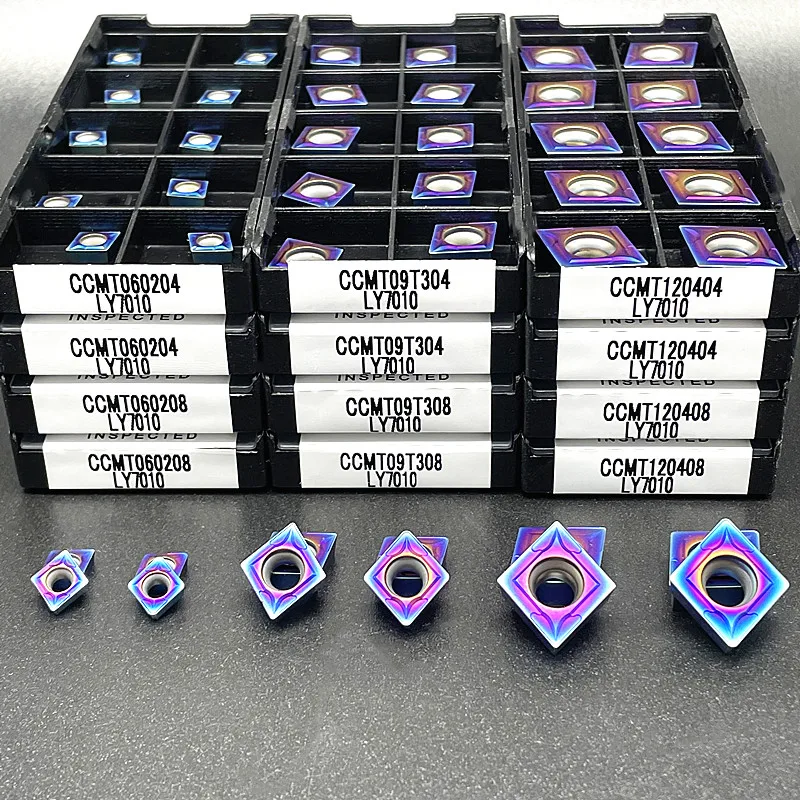 

CCMT060204 CCMT09T304 CCMT1204 High Quality Nano Blue Premium Grade Coated Carbide Insert for Metalworking And Machining CCMT