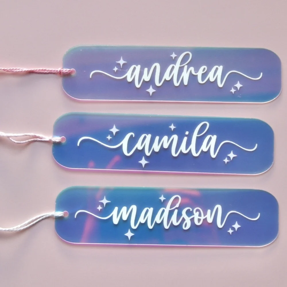 Customized personalized acrylic bookmarks, a gift specially designed for book lovers. Handmade bookmarks with tassels, a gift fo