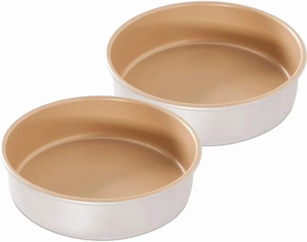 

2-Pack 9' Round Nonstick Cake Pans, Metallic Finish