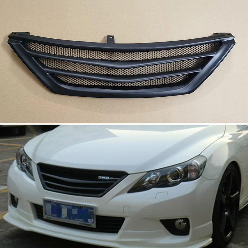 For Toyota Mark X 2010 2011 2012 Year  Racing Grille Grill Body Kit Accessories FRP Matte Black