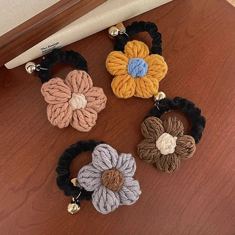 زغب الشنيل للخريف والشتاء لا توجد آثار ولا تؤذي الشعر، رباط شعر خط الهاتف، حبل رأس بسيط بشريط مطاطي