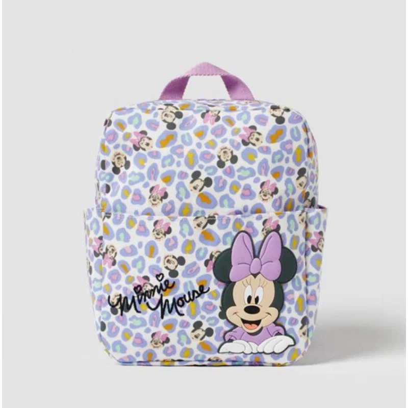 

Disney Cute Mickey and Minnie Children's Backpack Girls Cartoon Print Large Capacity Book Storage Kindergarten Baby School Bag