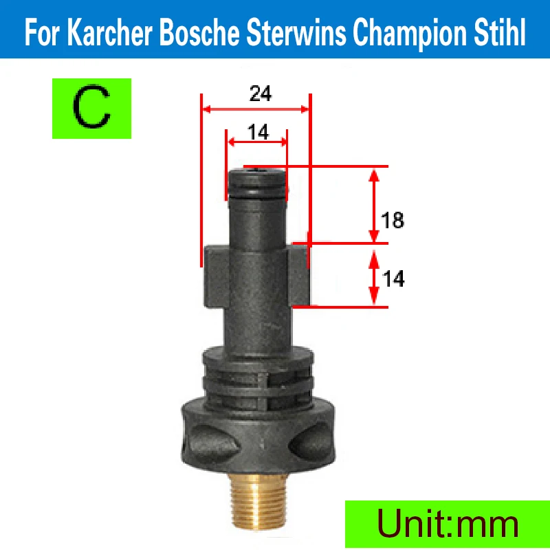 Foam Nozzle Foam Generator Snow Foam Lance Plastic Adapter for Karcher Bosche Sterwins Champion Stihl High Pressure Washer