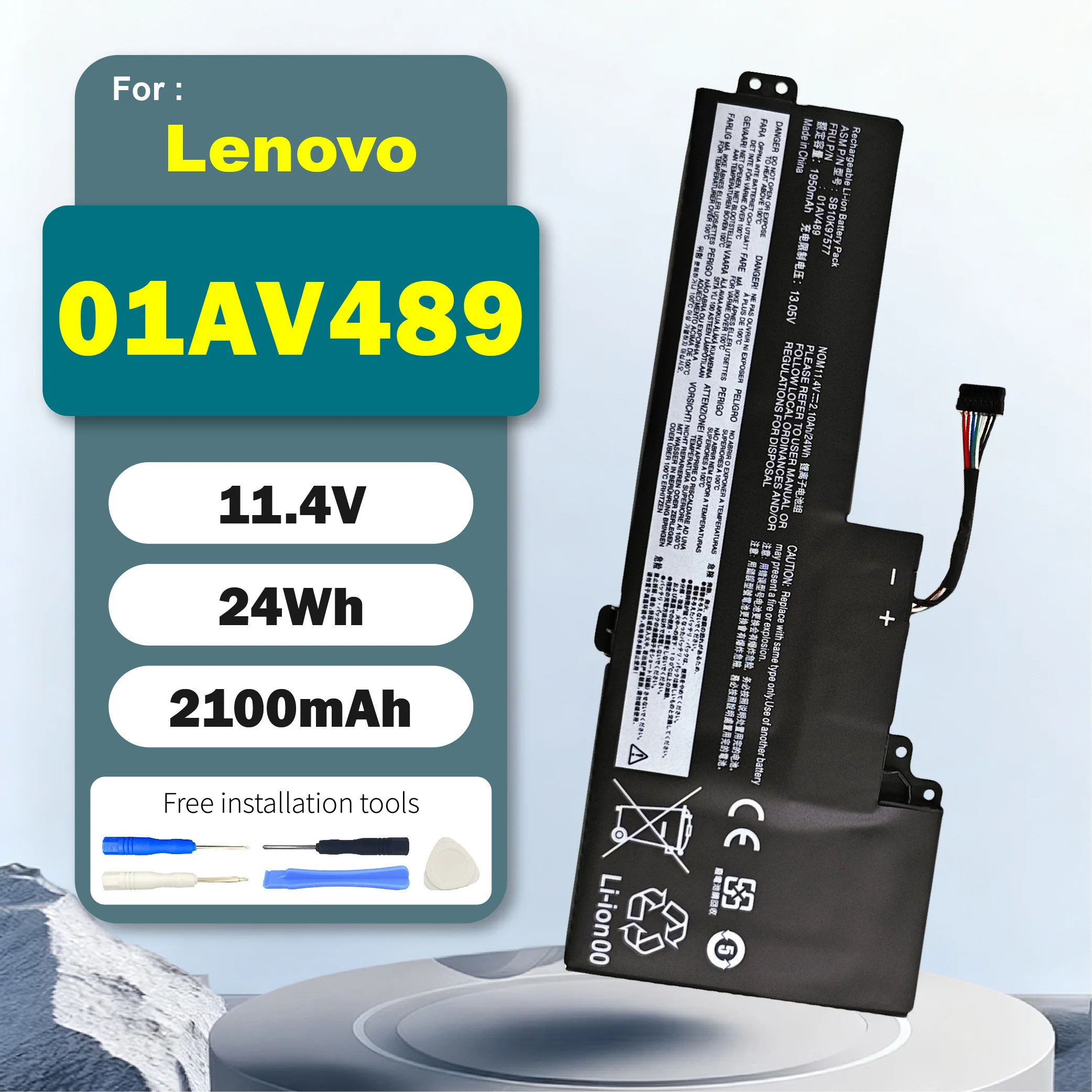 

01AV489 11.4V New Laptop Battery For Lenovo ThinkPad T470 T480 A475 A485 TP25 01AV420 01AV421 01AV419 SB10K97576