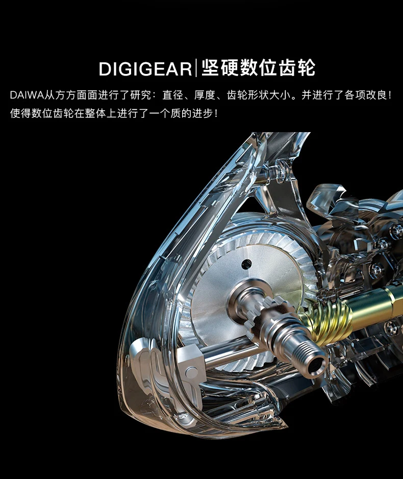 DAIWA Angelrolle MISSION CS 2000–4000, neue ABS-gefräste Aluminiumspule, 2 kg–6 kg, Leistung 3 + 1 BB – Detail 2