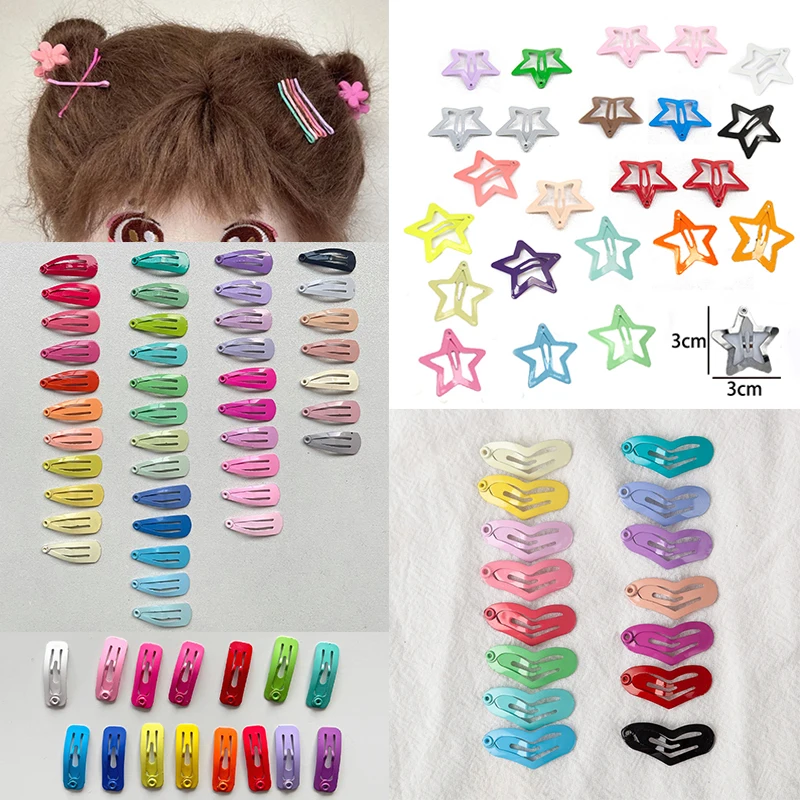 10pcs Doll Colorful Bobby Pins BJD OB11 Cotton Doll Hair Accessories Mini Water Drop Hair Clip Hairpins Humanoid Doll Decoration