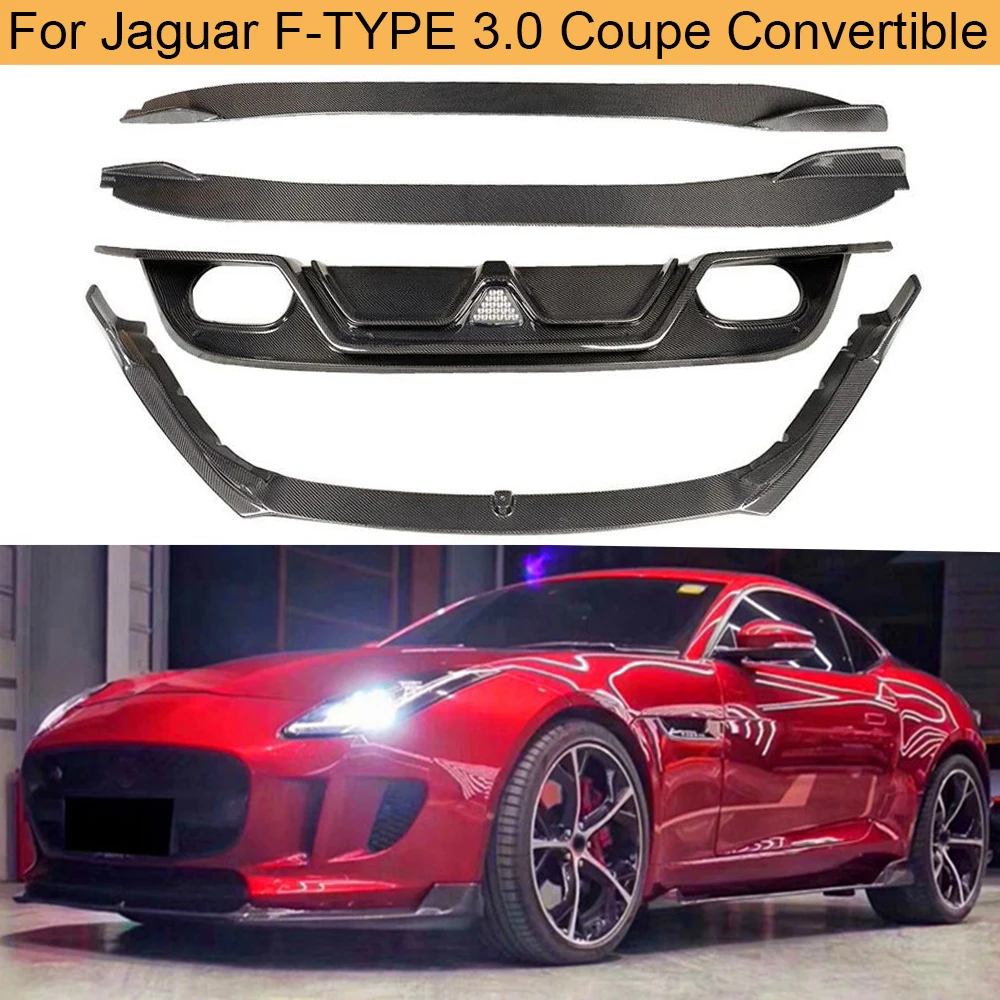 Carbon Fiber Car Body Kits for Jaguar F-TYPE Coupe Convertible 2014-2017 Front Bumper Lip Rear Diffuser Side Skirts Bodykits