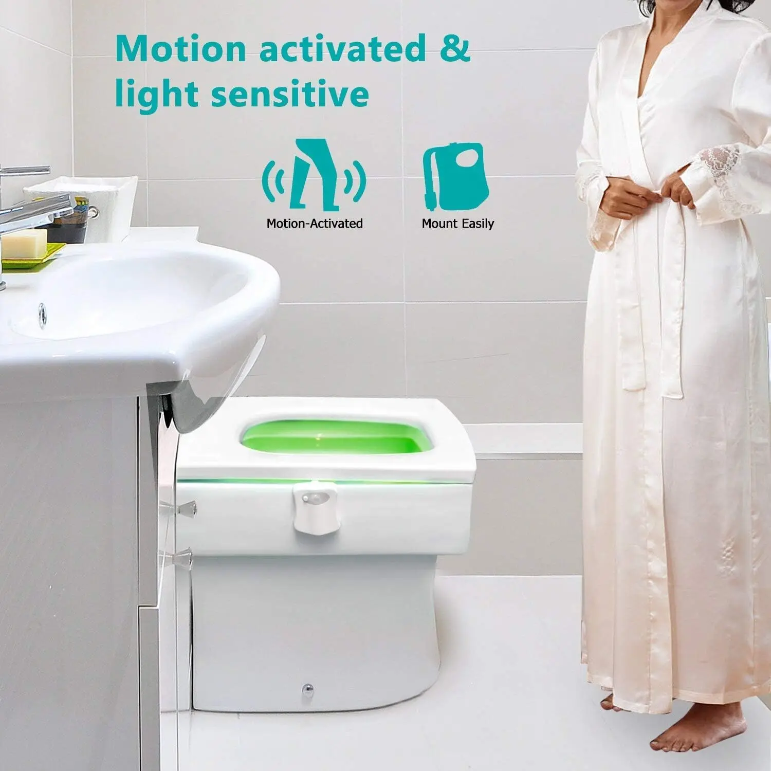 Xiaomi Toilet Light With Motion Sensor Seat Night Light 24 Colors Battery Lamp IP65 Waterproof Backlight For Toilet WC Decor