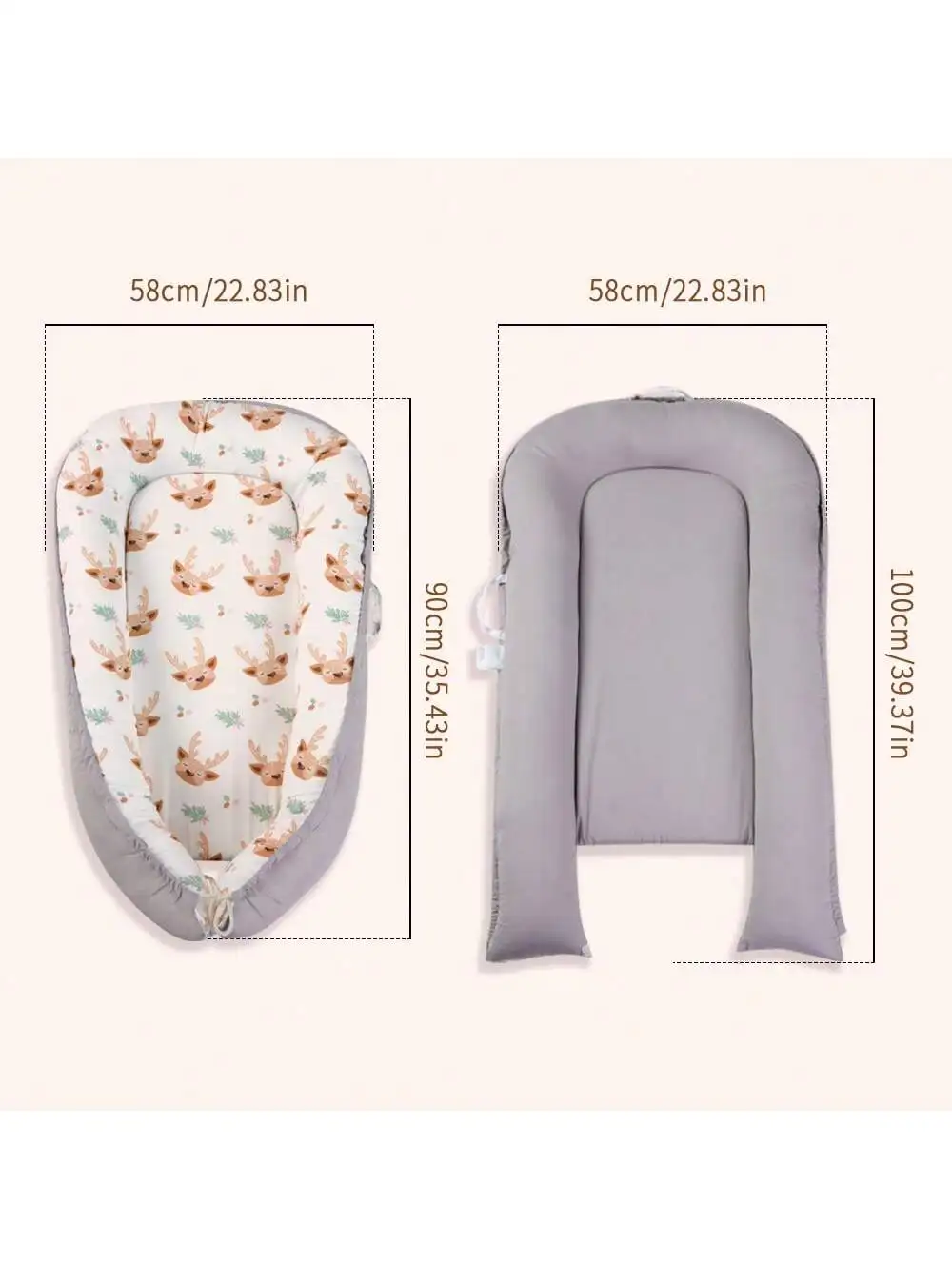 Baby Nest Portable Newborn Travel Bed Breathable Baby Lounger For Boys Girls Infant Carrycot