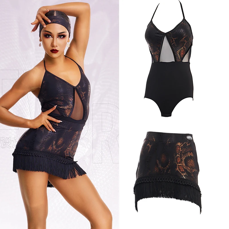 

Women Latin Dance Performance Costumes Sexy Backless Tops Shorts Skirts Suit Samba Chacha Female Latin Dance Clothing DN15970